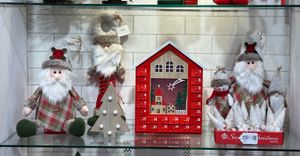 SANTA DECOR 15X8X38CM - 150-8100969A